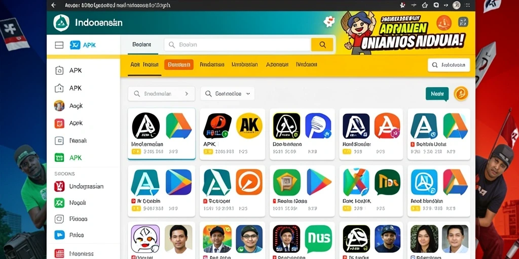 Tampilan utama aplikasi dengan desain menarik.