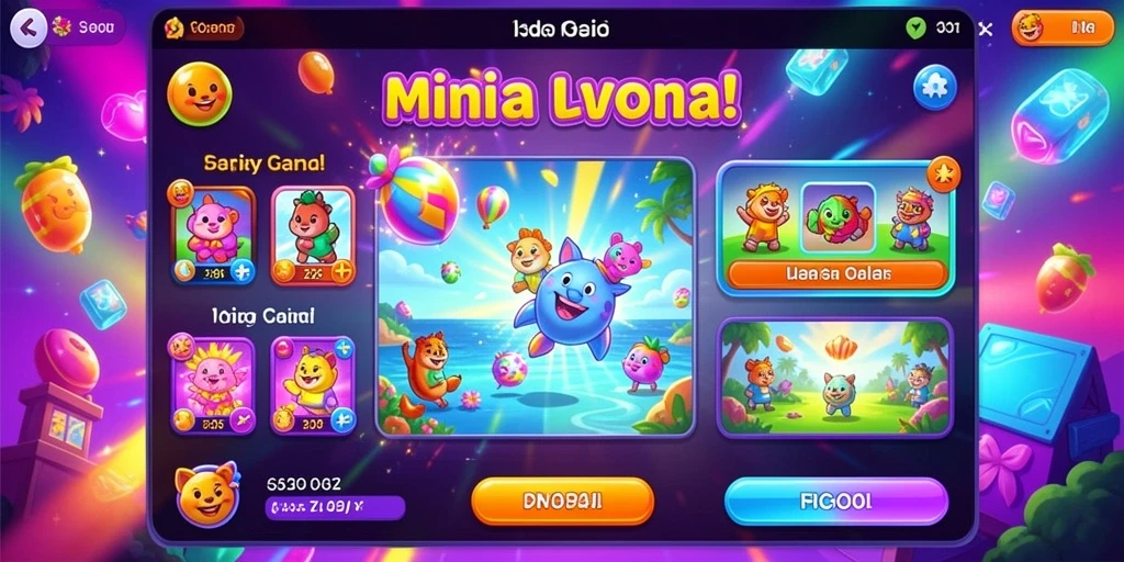 Layar utama dengan menu navigasi yang sederhana.